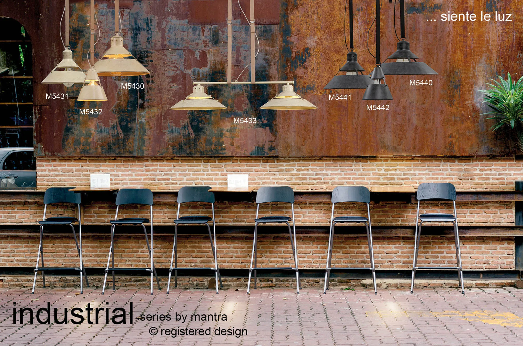 Industrial Oxide Metal Ceiling Lights Mantra Single Pendant